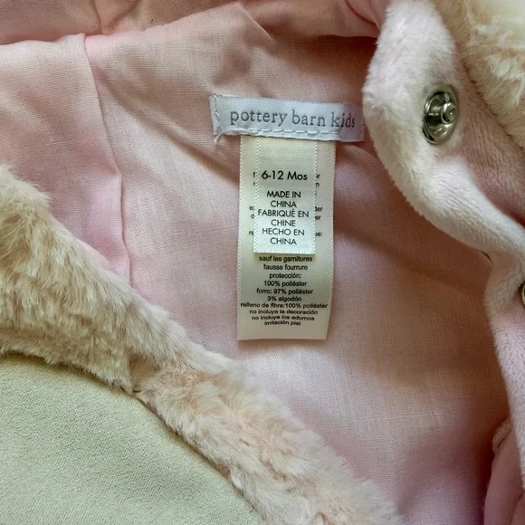 Pottery Barn Kids Plush Piglet Costume in Light Pink 6-12 Months - Picture 7 of 7